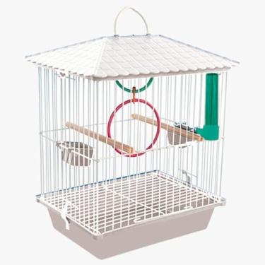 Imagem de Gaiola branca para papagaios pequenos