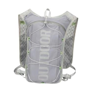 Imagem de oshhni Mochila de hidratação, Colete de hidratação para corrida, Mochila de corrida para homens e mulheres, Bolsa de água para caminhadas, camping, Bicicleta, Cinza