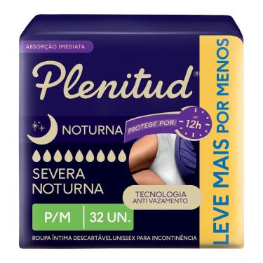Imagem de Roupa Intima Plenitud Noturna P/M com 32 Unidades Leve Mais por Menos