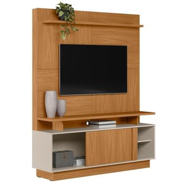 Imagem de Estante Painel Para Tv 60 Pol 150cm Sena L06 Nature-off White - Mpozenato