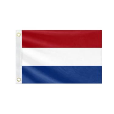 Imagem de Bandeira de barco dos Países Baixos dupla face 30 x 45 cm bandeira pequena holandesa cores brilhantes nylon à prova de desbotamento caminhão motocicleta banner com 2 ilhós de latão fora