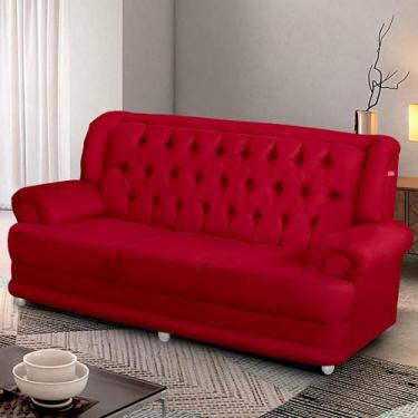 Imagem de Sofá 2,00m 3 Lugares Suede Finlândia Vermelho - Sofá Casa