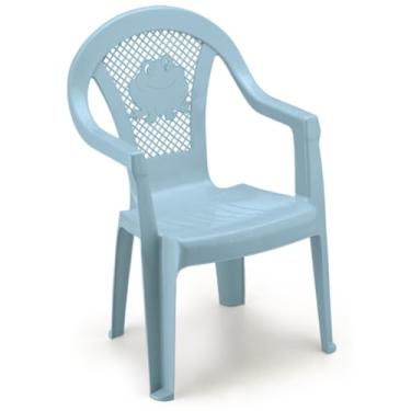 Imagem de Cadeira Infantil Poltrona Kids, Plástico Azul, Leve e Resistente