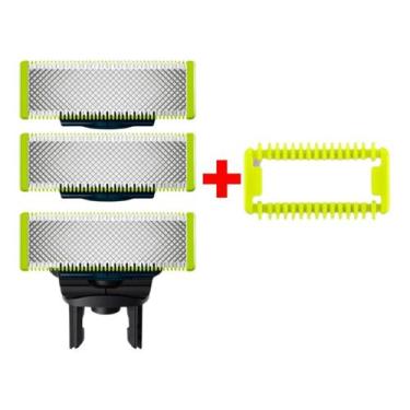 Imagem de 03 Laminas Refil + 01 Pente P/ Barbeador Oneblade Philips - One Blade,
