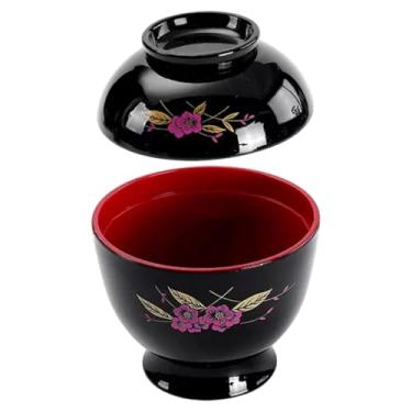 Imagem de Ioensy Tigela de sopa de missô, tigela de arroz, uso em restaurantes, cozinha, redonda, fácil de limpar, estilo japonês, utensílios de mesa para sobremesa de, Padrão de Flor de Ameixa