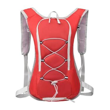 Imagem de Vaveren Mochila de hidratação Mochila de hidratação portátil Bolsa de água Leve com vários bolsos para mountain bike para atividades ao ar livre, Vermelho