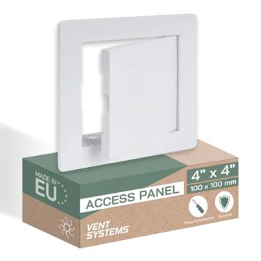 Imagem de Vent Systems Plástico ABS branco - painel de acesso 10 x 10 cm - painel de acesso com porta para drywall, parede e teto, serviço elétrico e de encanamento - Dimensões externas 13 x 13 cm
