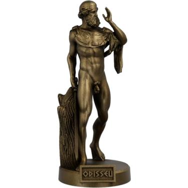 Imagem de Estátua Odisseu Herói Ilíada Grego - Ulisses (Cor Ouro Velho)
