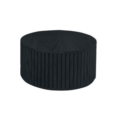 Imagem de Mesa de Centro Decorativa Lua 01 D40cm em Madeira Maciça - Ébano