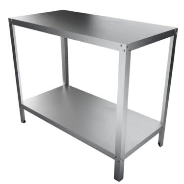 Imagem de Balcão Duplo Em Inox Resistente, Salão, Cozinha, Bar Promo24
