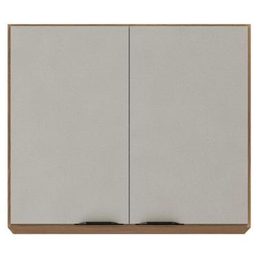 Imagem de Armário Aéreo Para Cozinha Firenze 2 Portas Amêndola Touch Nude Tx - Demóbile