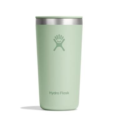 Imagem de HYDRO FLASK - Copo completo de 355 ml (340.2 g) - Tampa push in trancável à prova de vazamento - Parede dupla, caneca de viagem de aço inoxidável isolada a vácuo - quente e frio - Aloe