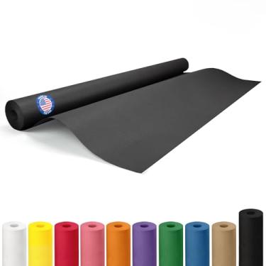 Imagem de IDL Packaging Rolo de papel preto 91,4 cm x 3048 cm (30,5 m) - Rolo de papel Kraft 22,7 kg de espessura - Papel de embrulho preto para embalagem, mudança, envio e artesanato/artes - Rolo de papel 100%