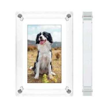 Imagem de 5 7 Polegadas Acrílico Digital Photo Frame Tela IPS 4GB Memória Bateri