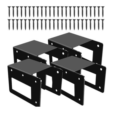 Imagem de Fenteer Suporte para lenha ajustável de aço para áreas externas, organizador de suporte para lenha, para lareira, para empilhamento de toras para deck de, 4 Pedaços