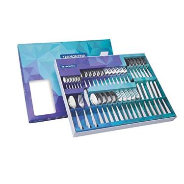 Imagem de Faqueiro Tramontina Athenas em Aço Inox com Facas para Churrasco Acabamento em Brilho com Detalhes no Cabo 42 Peças