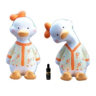 Imagem de Aromatizador de ar de carro de pato fofo para ventilação - Decoração de carro interior elegante e compacta LXQTAO (amarelo pálido, fragrância enviada aleatoriamente)