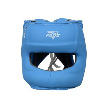 Imagem de Fadi Sports Capacete de boxe autêntico Série A1 – Protetor de cabeça de couro puro para crianças e adultos em MMA, Kickboxing, Muay Thai, Karatê, Artes Marciais e Taekwondo