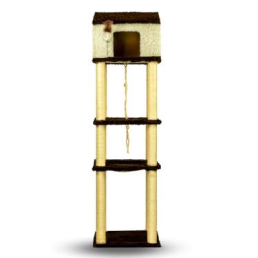 Imagem de Arranhador Torre para Gatos com Casa e Cama Confortável Cat Rio