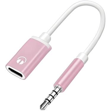 Imagem de Zenarao Adaptador de fone de ouvido, cabo de áudio macho de 3,5 mm para fêmea tipo C, cabo USB C para cabo dongle de áudio auxiliar, compatível com leitores de MP3, leitores de CD, laptops, tablets,