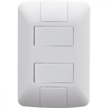 Imagem de Conjunto 4x2 1 Interruptor Simples 6A 250V e 1 Interruptor Paralelo 6 