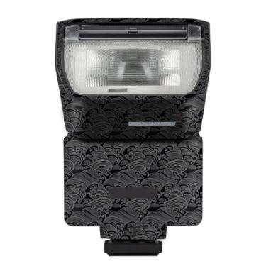 Imagem de HVL F28RM Anti-Scratch Camera Flash Vinyl Wrap Skins Protector Coat Decalques para Sony HVL F28RM Wraps Cover Sticker(Wave Black)