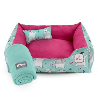 Imagem de Cama Pet Camurça + manta 03 Peças - Coleção Ursos - Basic 1 (70x70 cm, Ursinho Carinho)