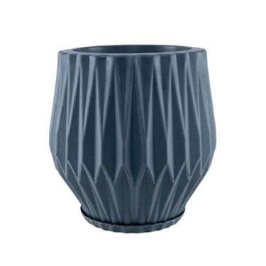 Imagem de Vaso para Plantas Flores e Decoração, Origami N3, Decorativo (CINZA)