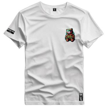 Imagem de Camiseta Coleção Little Bears PQ Urso Oculos Shap Life, GG, Branco