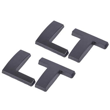 Imagem de Aimoll Substituição para LT Letter Placa de nome Emblema de metal, Emblema 2008-2015 Chevrolet Cruze Silverado Yukon Sierra (2 peças preto)