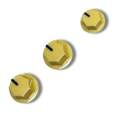 Imagem de Kit Knob Baixo Jazz Bass 2 Grandes E 1 Pequeno Bege