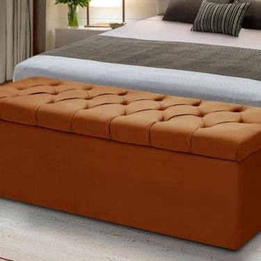 Imagem de Baú Para Quarto Cama Box Queen Size Madeira Estofado - D'Julia, Terrac