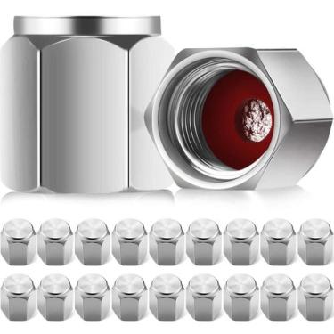 Imagem de Tampas de válvula de pneu Mudder em forma de hexágono de alumínio (20 