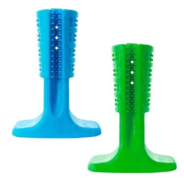 Imagem de Kit 3 Escova Dente Pet Clean Mordedor Massageador Cachorro Cao Remove Tartaro