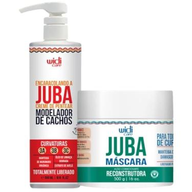 Imagem de Kit Juba Widi Care Creme Pentear Encaracolando E Mascara Reconstrução Intensa Capilar