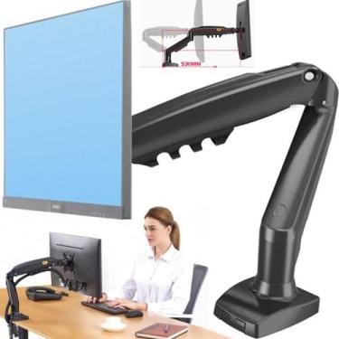 Imagem de Braço Articulado de Mesa Suporte Para Monitor 17 a 30" Ergonômico Home