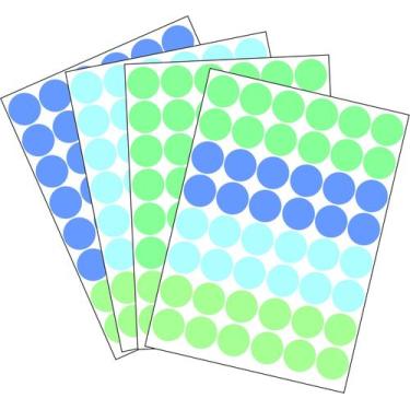 Imagem de Adesivo Bolinhas e Nome candy color Paleta 2022 Azul e Verde - Colakoa
