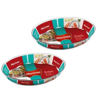Imagem de 2 Travessas Vidro Oval  3,2L Assados e Doce Marinex Nadir - NADIR FIGU