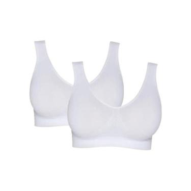 Imagem de Kit 2 Top Feminino De Academia Sem Bojo Sem Costura Lateral - Hanes, B