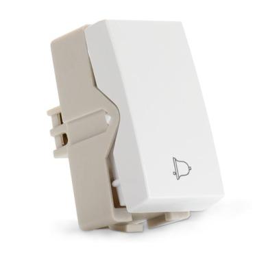 Imagem de Módulo Interruptor Pulsador Campainha Branco Sleek Margirius, Branco