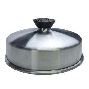 Imagem de Abafador de hamburguer 15cm aluminio com cordao tampa para abafar - WA