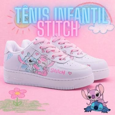 Imagem de Tênis infantil bebe stitch menina super Confortável, Antiderrapante e 