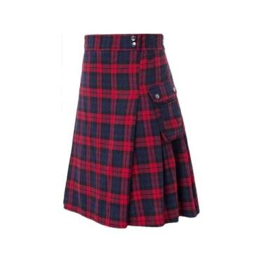 Imagem de Saia Curta Masculina De Tartan, Kilt Tradicional Das Highlands, Estilo