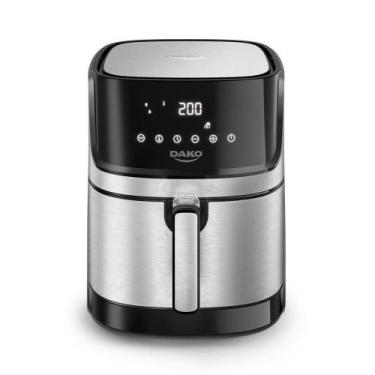Imagem de Fritadeira Air Fryer Dako Digital 5L 1700w Preto Com Inox 110V, Preto 