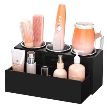 Imagem de Organizador de ferramentas de cabelo Suporte acrílico para secador de 