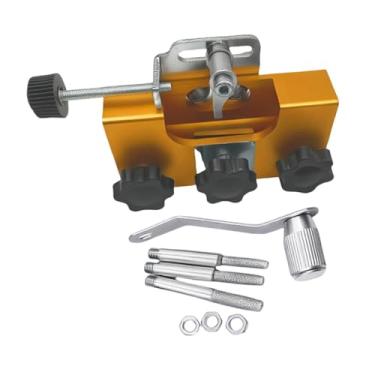 Imagem de Bothyi Kit de afiador de motosserra manual operado manualmente para reparadores e lenhadores, portátil, fácil de instalar, universal com 3 rebarbas, Dourado