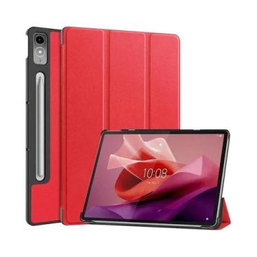 Imagem de Capa De Couro Com Suporte Tri-Folding Para Lenovo Tab P12 De 12,7 Pole
