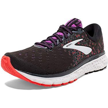 Imagem de Brooks Glycerin 17 Feminino, Preto/coral incandescente/roxo, 7 Wide