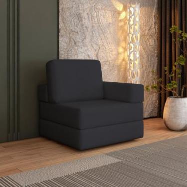 Imagem de Sofá Cama à Vácuo 1 Lugar Linha Modular Flip Magic - Arte Cúbica Estof