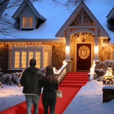 Imagem de Decoração de festa Carpet Runner UBCGOTT Red 140GSM 80cmx4.5m